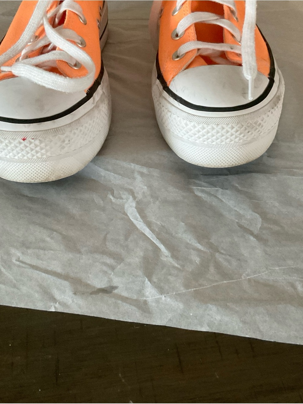 Converse Chuck Taylor All Star PLATFORM High Tops Orange Size women’s 8.5 EUC - Picture 4 of 10